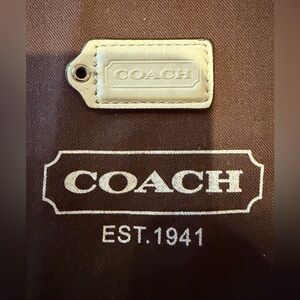 Coach White Hang Tag